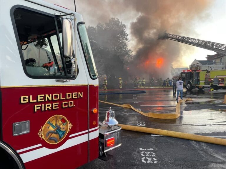 City of Chester Bureau of Fire calls Glenolden Fire Co. for Assistance